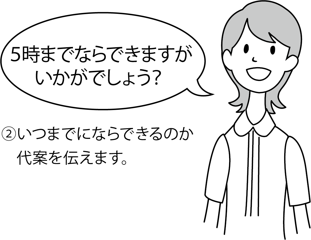 否定するときも肯定的に 代案を伝える